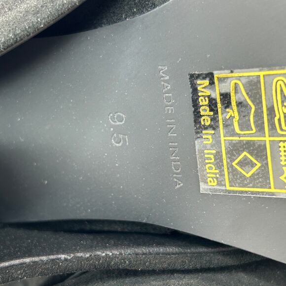 New Free People Felicity Foldover Suede Pull On Boot Black Women's 9.5 NWB - Picture 8 of 11